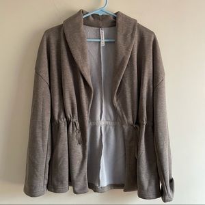 Fabletics womens grey active wear cardigan size small. NWOT